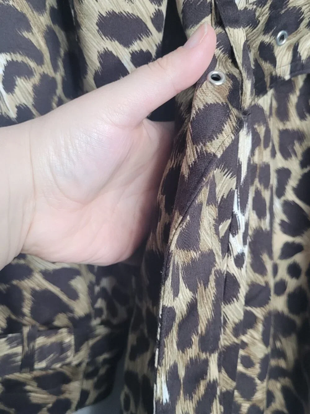Michael Michael Kors cheetah animal print trench style lined coat size large
